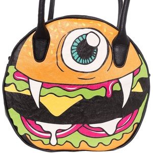 Iron fist burgerclops hamburger purse bag